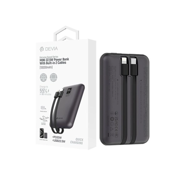 mini-powerbank-10-000mah-avec-2-cables-integres-225w-devia