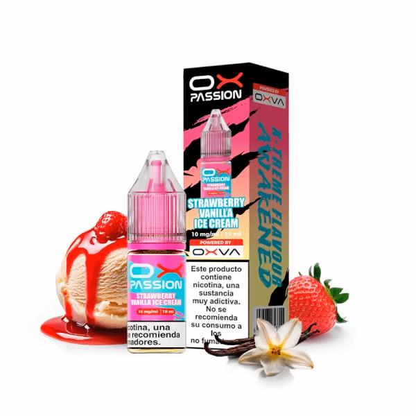 Passion Strawberry vanilla ice cream, oxva