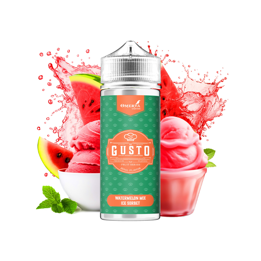 Watermelon mix ice sorbet  gusto longfill omerta 20 ml